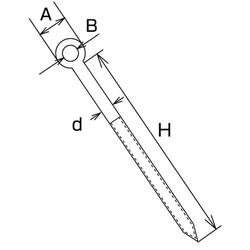 水本 ステンレス 丸カンスクリュー 足のみ 線径5