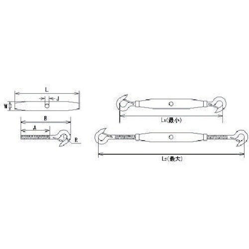 水本 ステンレス パイプターンバックル外れ止め付(