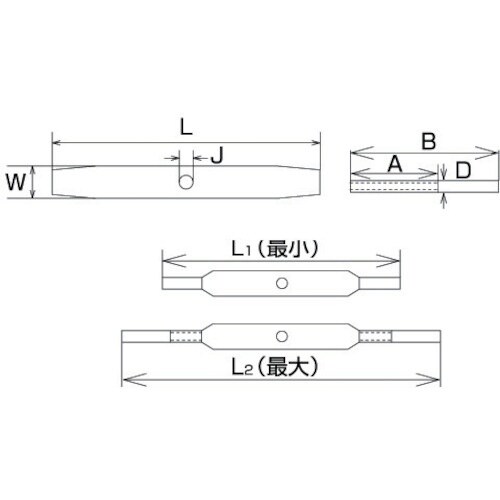 水本 ステンレス パイプターンバックル(ストレート