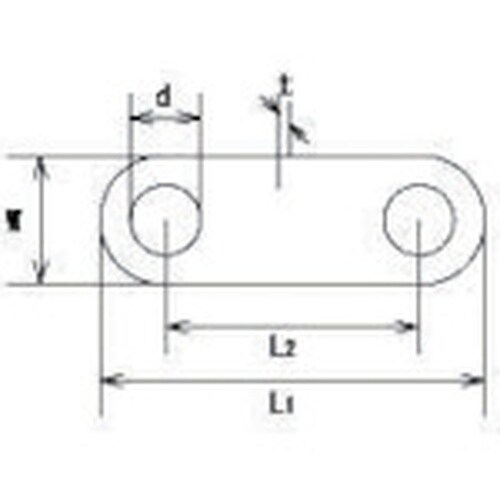 水本 ステンレス Uボルト用楕円プレート ピッチ3