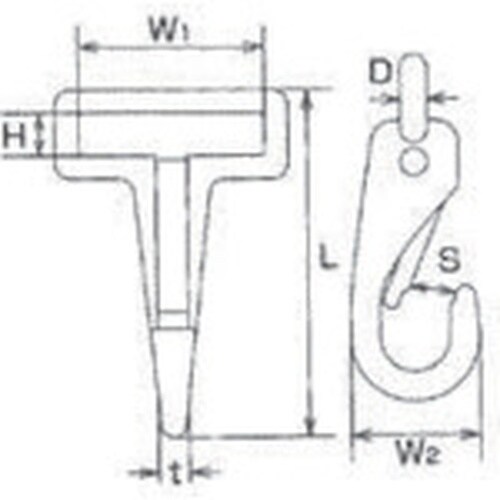 水本 ステンレス 固定ベルトフック 長さ65mm