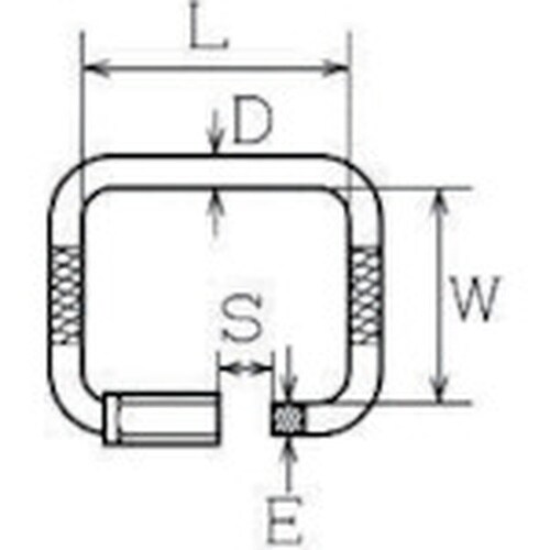 水本 ステンレス 四角リングキャッチ 線径3mm長