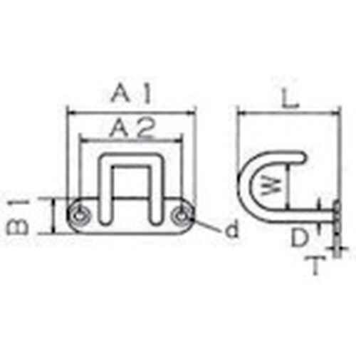 水本 ステンレス ワイヤープレートフック 40mm