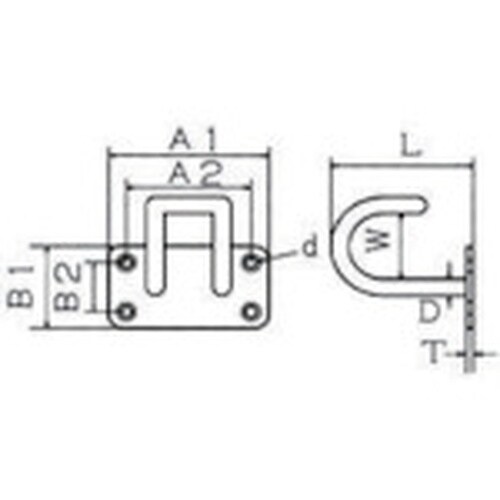 水本 ステンレス ワイヤープレートフック 72mm