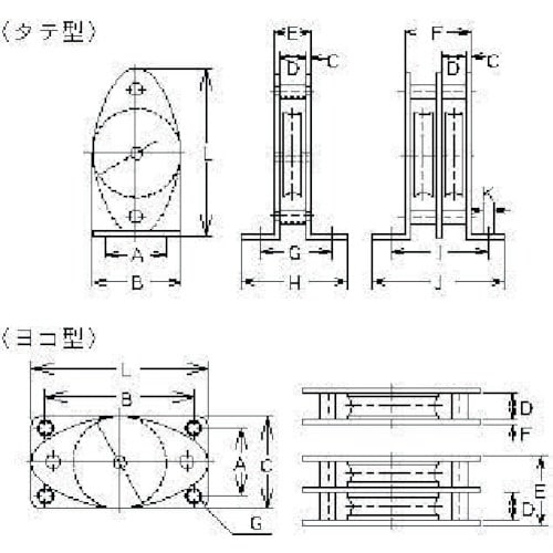 水本 ステンレス 固定ブロックヨコ型 参考使用荷重
