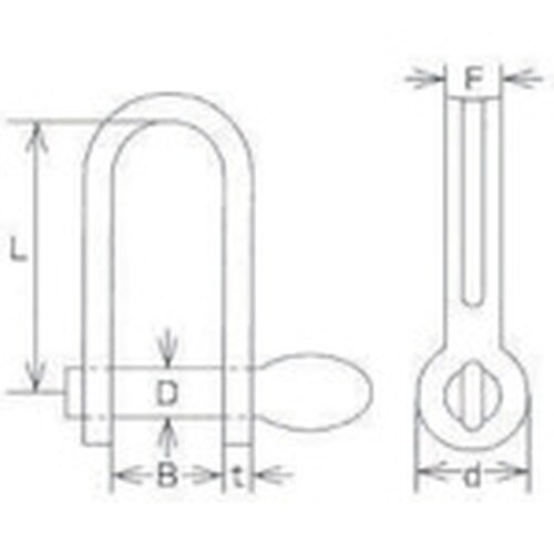 水本 ステンレス 板シャックル 長さ27mm内幅1