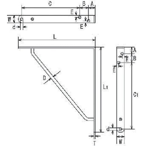 水本 ジョイント金具 ステンレス 棚受 KLT型