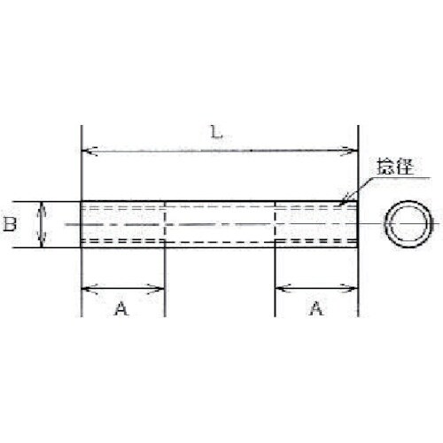 水本 ステンレス パイプナット 全長125mm ね