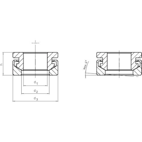 HALDER 円錐シート付球面ワッシャー ステンレ