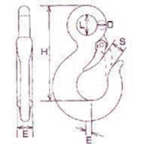 水本 ステンレス 重量フック鍛造製(ハズレ止め付)