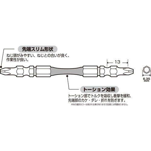 サンフラッグ スーパースリムトーションビット2本組