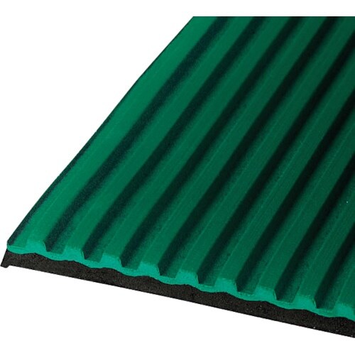 テラモト 筋入ゴム 3mm厚 緑 1m×20m