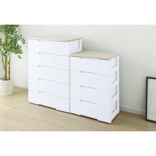 IRIS 250135 ウッドトップチェスト 5段