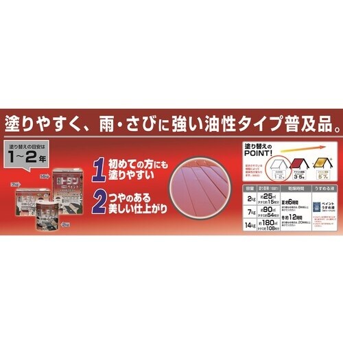 ニッぺ トタンつやありペイント 7kg コーヒーブ