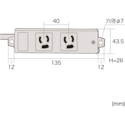 SANWA 工事物件電源管理タップ 抜け止めコンセ