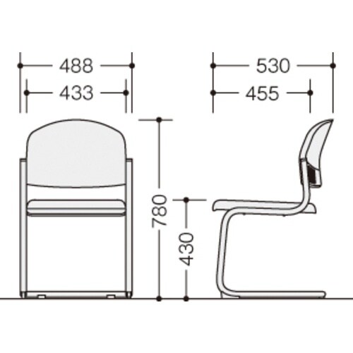 NAIKI パイプチェアー 布張り