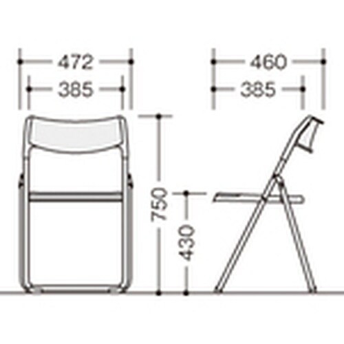 NAIKI 折りたたみイス W472×D460×H