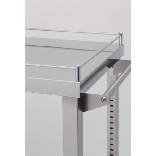 アズマ 3方コボレ止め付きワゴン 2段