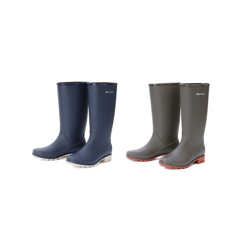LB8132 レインロングブーツ L 紺
