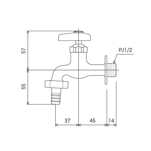 KV K4Z 寒 カップリング横水栓