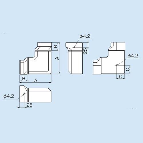 因幡 MN−75−W ひねりエルボ