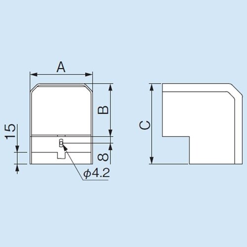 MCO−75−W MD立面アウトコーナー