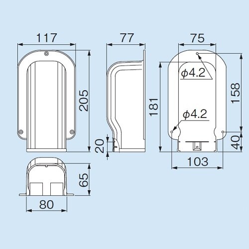 SWA−77−I ウォールコーナー後付用