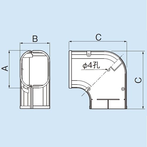 SK−77−B スリムコーナー平面90°