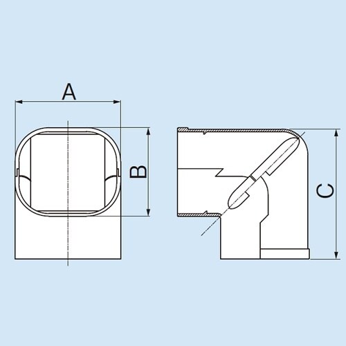 SC−100−I スリムコーナー立面90°