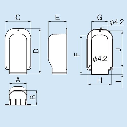 LDWA−70−B ウォールコーナー後付用