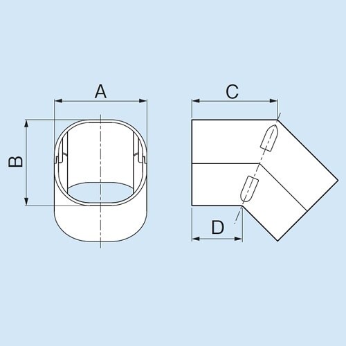 LDCF−70−I コーナー立面45°