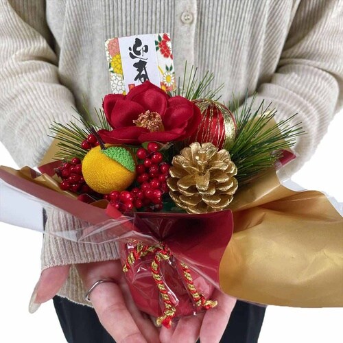 迎春椿アレンジ 赤椿