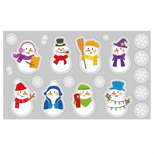 ウインドウステッカー スノーマン