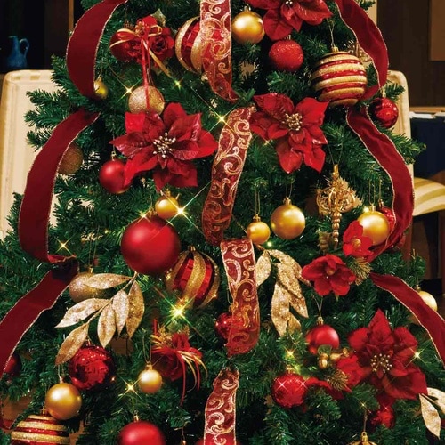 ツリーセット クリスマスレッド H180cm