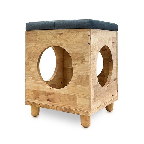 天然木を使用した猫家具 スツール