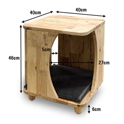 天然木を使用した猫家具 スツール