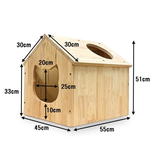 天然木を使用した猫家具 ハウス