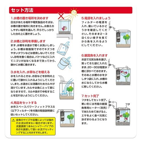 リトルアクアリウム金魚飼育基本6点セット×6
