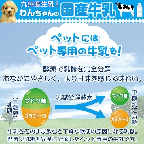 わんちゃんの国産牛乳