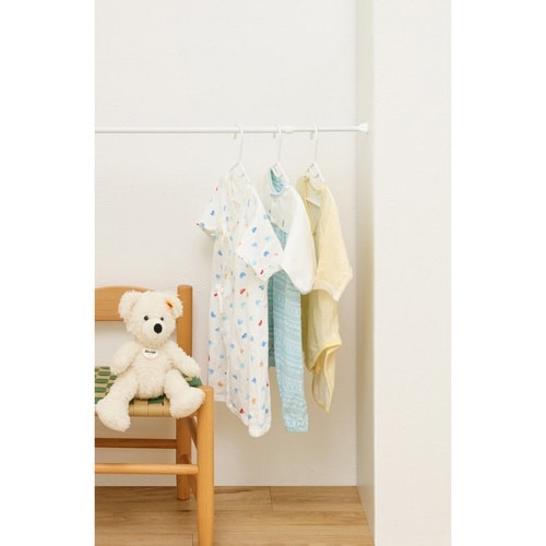 突っ張り棒 取付幅:32から46cm ホワイト