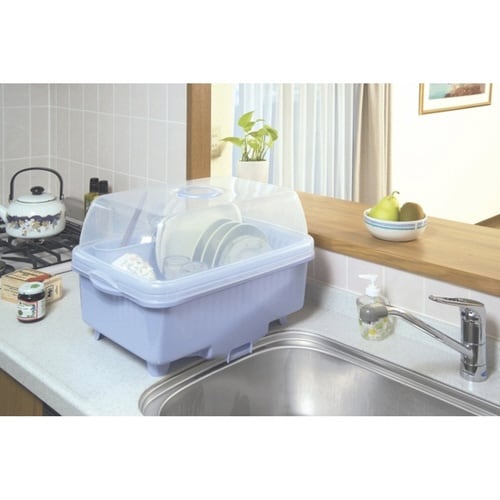 水切りカゴ 皿立て 水切り 流 パールブルー