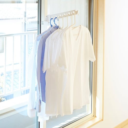 室内物干し 窓枠ハンガー ハンガー物干し ネジ固定