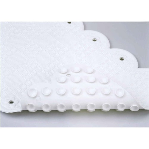 スベリを防ぐ手すりマット 風呂 マット ホワイト