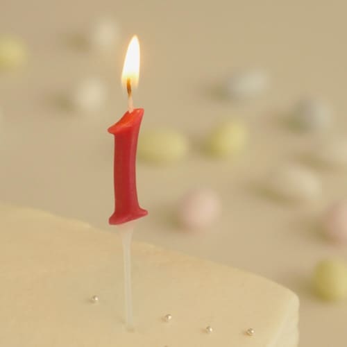 ナンバーキャンドルミニ ろうそく 数字 1番