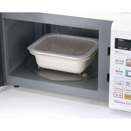 ザル&ボウル3点セット M 角型 アイボリー