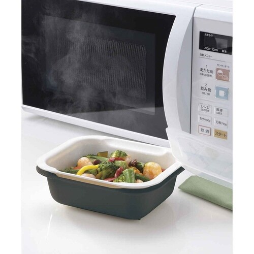 ザル&ボウル3点セット M 角型 ダークグレー