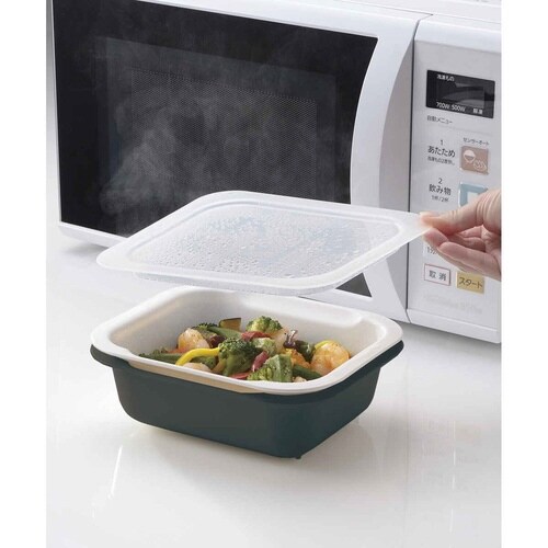 ザル&ボウル3点セット M 角型 ダークグレー