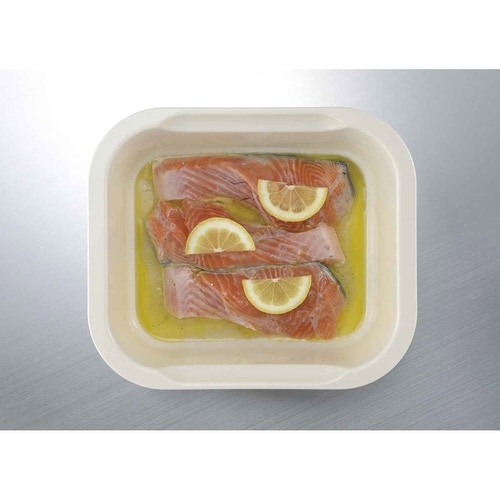 ザル&ボウル3点セット L 角型 アイボリー