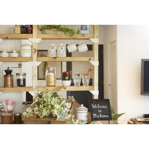 棚受 シングル LABRICO オフホワイト