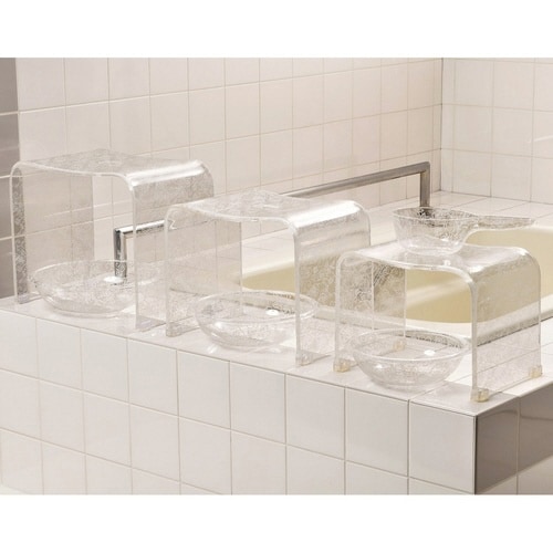 風呂椅子 クリアローズ 25cm ホワイト